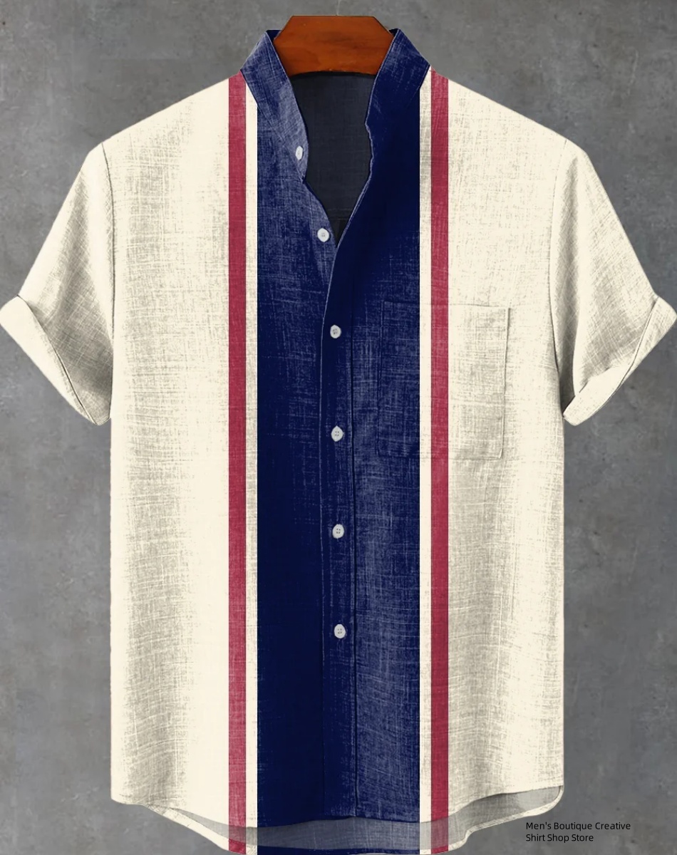 Ethnic Fast Fashion - Novo linho masculino 3d padrão étnico